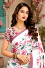 Soft Pure Georgette Digital Print Saree - Image 2