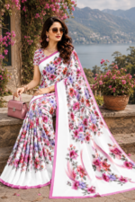 Soft Pure Georgette Digital Print Saree - Image 3
