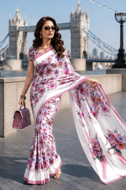 Soft Pure Georgette Digital Print Saree