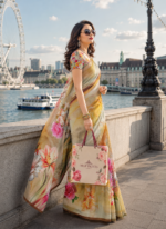 Soft Pure Georgette Digital Print Saree - Image 3
