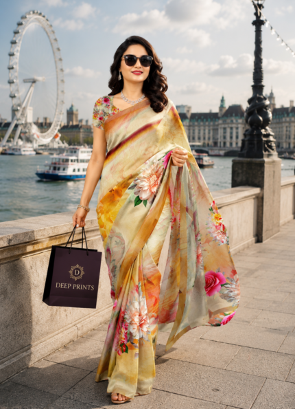 Soft Pure Georgette Digital Print Saree