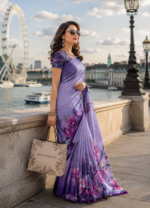 Soft Pure Georgette Digital Print Saree - Image 3