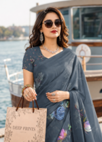 Soft Pure Georgette Digital Print Saree - Image 2