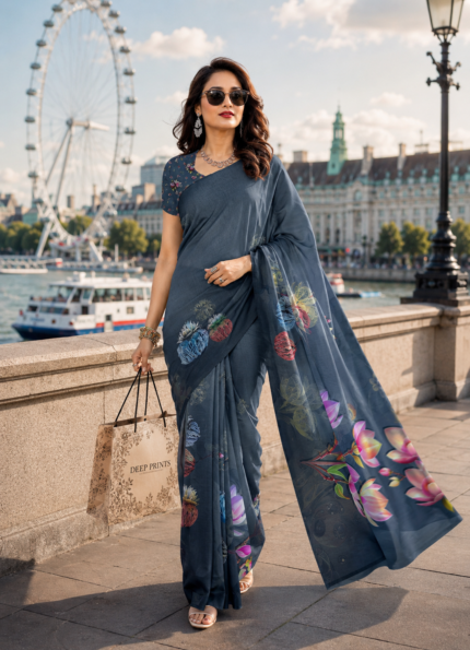 Soft Pure Georgette Digital Print Saree