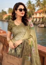 Soft Pure Georgette Digital Print Saree - Image 2