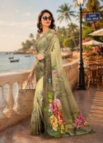 Soft Pure Georgette Digital Print Saree - Image 3