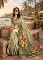 Soft Pure Georgette Digital Print Saree - Image 4