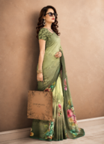Soft Pure Georgette Digital Print Saree - Image 3