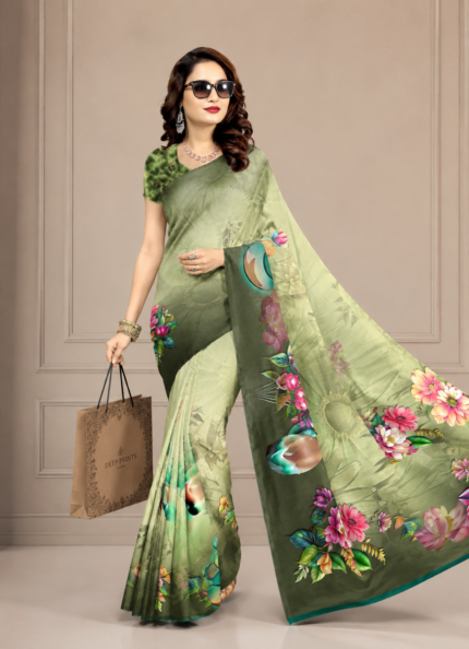 Soft Pure Georgette Digital Print Saree