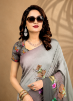 Soft Pure Georgette Digital Print Saree - Image 2