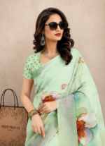 Soft Pure Georgette Digital Print Saree - Image 2