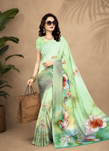 Soft Pure Georgette Digital Print Saree