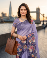 Soft Pure Georgette Digital Print Saree - Image 2