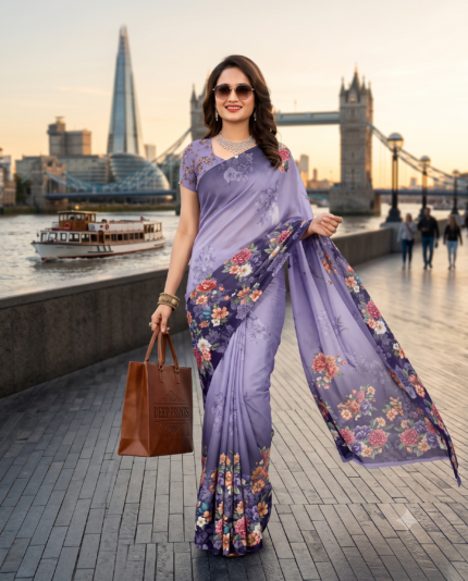 Soft Pure Georgette Digital Print Saree