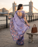 Soft Pure Georgette Digital Print Saree - Image 5
