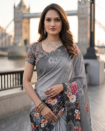 Soft Pure Georgette Digital Print Saree - Image 2