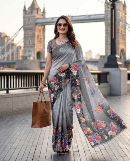 Soft Pure Georgette Digital Print Saree
