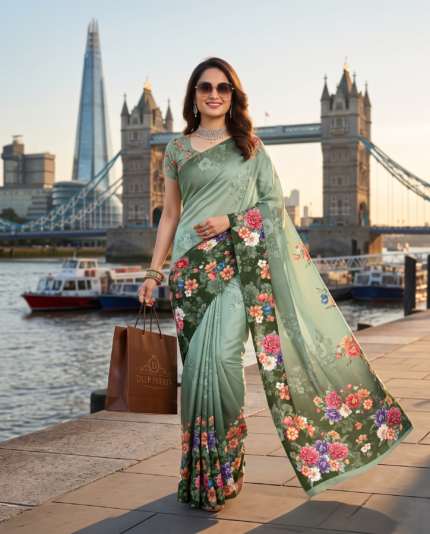 Soft Pure Georgette Digital Print Saree