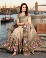 Soft Pure Georgette Digital Print Saree - Image 3