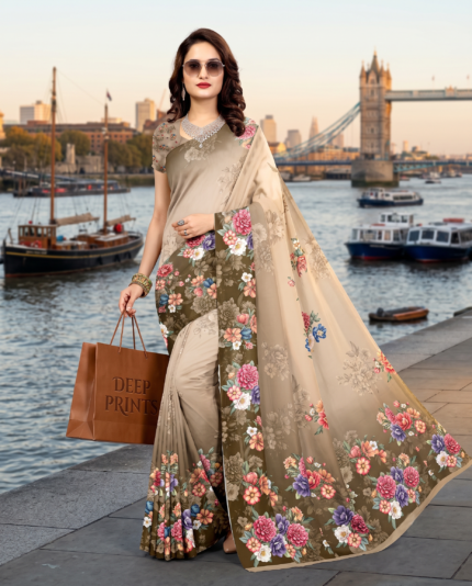 Soft Pure Georgette Digital Print Saree