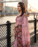 Soft Pure Georgette Digital Print Saree - Image 3