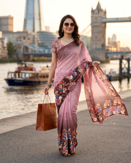 Soft Pure Georgette Digital Print Saree