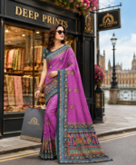 Soft Pure Georgette Digital Print Saree - Image 3