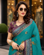 Soft Pure Georgette Digital Print Saree - Image 2