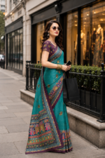 Soft Pure Georgette Digital Print Saree - Image 3