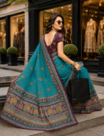 Soft Pure Georgette Digital Print Saree - Image 4