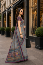Soft Pure Georgette Digital Print Saree - Image 3