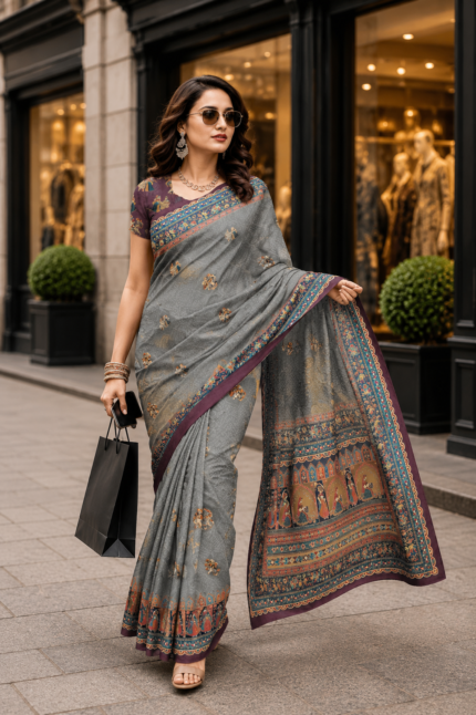 Soft Pure Georgette Digital Print Saree