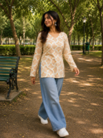 Women's Khadi Cotton Short Kurti - Image 3