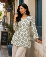 Women's Khadi Cotton Short Kurti - Image 4