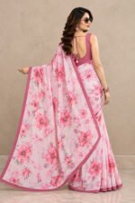 Soft Chocklet Febric Digital Print Saree - Image 5