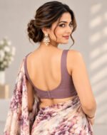 Soft Chocklet Febric Digital Print Saree - Image 6