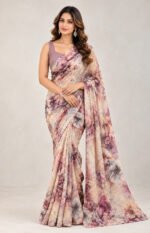 Soft Chocklet Febric Digital Print Saree
