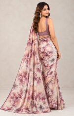 Soft Chocklet Febric Digital Print Saree - Image 2