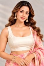 Soft Chocklet Febric Digital Print Saree - Image 5