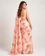 Soft Chocklet Febric Digital Print Saree - Image 2