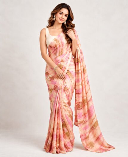 Soft Chocklet Febric Digital Print Saree