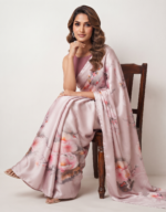 Soft Chocklet Febric Digital Print Saree - Image 4